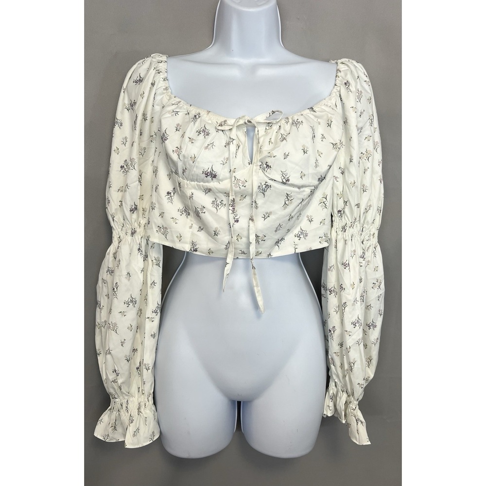 Amellia Women's Floral Crop Top Sz Large New